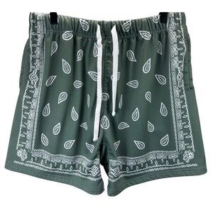 Darc Sport Mens Size M Bandana Paisley Mesh Shorts Green Limited 683/1000